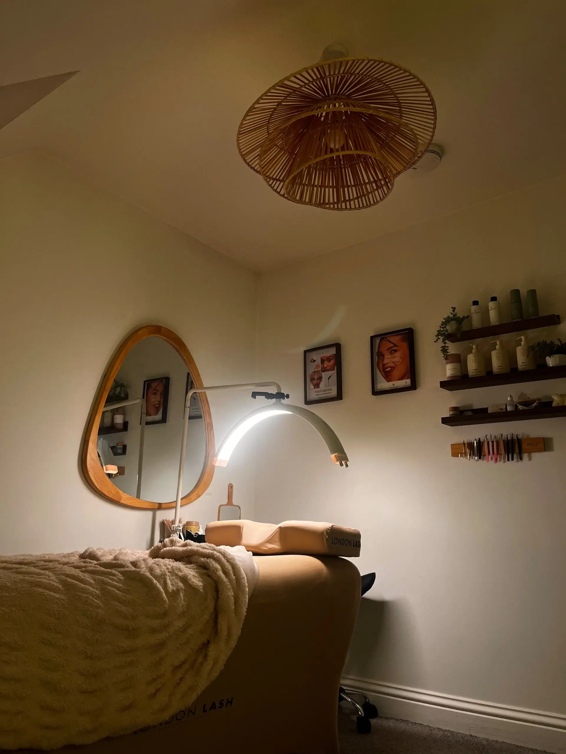 Treatment room in warm evening light